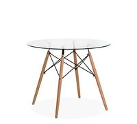 Noorsk Design Mesa Redonda Tower Cristal, Diámetro 80
