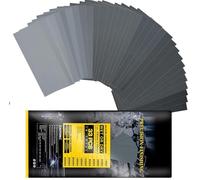 Noosverl 33 piezas de papel de lija abrasivo de grado 11 180/240/320/600/800/1000/1200/1500/2000/3000/5000-95mm*230mm surtido de papel