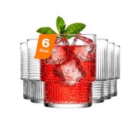 Nordic Schiller Juego de 6 Vasos de Whisky, Cristal Vasos Apilables, 325 ml, Apto Para Lavavajillas Para Disfrutar Con Estilo en Casa, Bares y restaurantes, Vasos de Agua, Juego de 6
