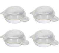 Nordic Ware 4-3/4 pulgadas de ancho x 6-21/32 pulgadas de largo, bandeja transparente para desayuno para huevos y muffins para microondas