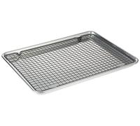 Nordic Ware 43172AMZM Media hoja con rejilla antiadherente apta para horno, aluminio, natural