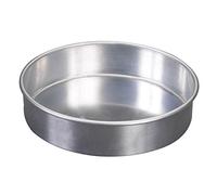 Nordic Ware Esenciales de hornear de la bandeja de la torta de la capa redonda comercial de aluminio natural, 8 pulgadas redonda, metálico