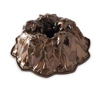 Nordic Ware Molde Bundt Hojas de Cosecha – Aluminio fundido, 9 tazas, bronce, fabricado en EE. UU.