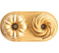 Nordic Ware, molde para bizcocho "Gugelhupfform Classic Duet" – Aluminio fundido – 32 x 17 cm