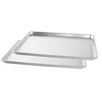 Nordic Ware Naturals - Juego de hornear extragrande de 21 x 15 pulgadas, sartén de aluminio de calidad comercial para hornear o asar, borde de acero galvanizado encapsulado que evita la deformación