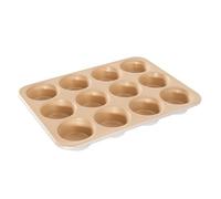 Nordic Ware Naturals - Molde para magdalenas (aluminio, antiadherente, 12 tazas de 7,9 cm)