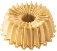 Nordic Ware Sartén Backform Brilliance Bundt para 6 tazas, aluminio dorado, 21 cm x 20,6 cm, NW 93277