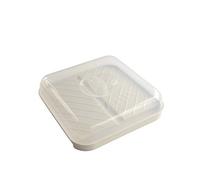 Nordic Ware Slanted Bacon y Bandeja de Carne, plástico, Blanco