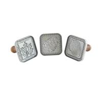 Nordic Ware Springerle - Juego de 3 sellos para galletas, con asas de madera