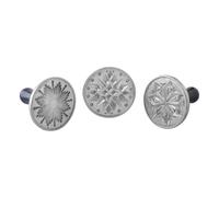 Nordic Ware Starry Night - Juego de 3 sellos de galletas de aluminio fundido resistente, juego de prensa de galletas fabricado en los Estados Unidos, juego de prensa de galletas resistente y duradero,