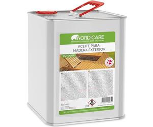 Nordicare Aceite para madera exterior [2,5L] Aceite para teca, roble, acacia o alerce | Aceite para la protección de la madera en exteriores | Aceite de teca para muebles de jardín
