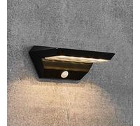 Nordlux Aplique de pared Agena LED solar con detector de movimiento 1x5 W Negro 2118221003