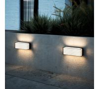 Nordlux Aplique de exterior Fluktus 28 con láminas, ancho 28,6 cm