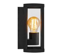 Nordlux Aplique de exterior Luchy, farol, negro, metal, E27