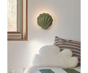 Nordlux Aplique de pared Konchi con cable y enchufe, verde