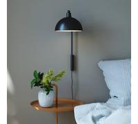 Nordlux Aplique Ellen 20 con cable + enchufe, negro