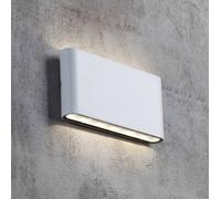 Nordlux Aplique LED de exterior Kinver, forma plana blanco