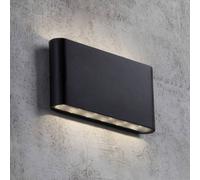 Nordlux Aplique LED de exterior Kinver, forma plana, negro