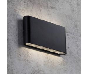 Nordlux Aplique LED de exterior Kinver, forma plana, negro