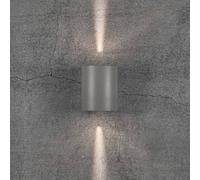 Nordlux Aplique LED para exterior Canto 2, gris, 10 cm, luz hacia arriba/abajo, IP44 EC:EPREL:788234