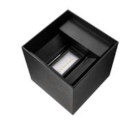 Nordlux Aplique LED para exterior Milda kubi, negra, arriba/abajo, aluminio EC:EPREL:1743430