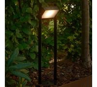 Nordlux Bolardo luminoso LED solar Saulio, negro, aluminio, IP44 EC:EPREL:2122652