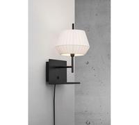 Nordlux Dicte Lámpara de Pared Negra/Blanca, 1 Luz, 40W, USB