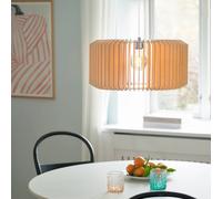 Nordlux Lámpara colgante Asti 50 – madera, 50 láminas, alto 25 cm, 1x40 W (2213143014)