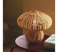 Nordlux Lámpara de sobremesa Allie - ratán, forma de seta, marrón, 1x25 W, 28 cm
