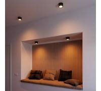 Nordlux LED downlight de techo Landon Smart, negro, altura 8,2 cm