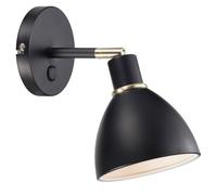 Nordlux Aplique de pared Ray 1x25 W negro 63191003