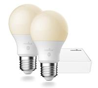 Nordlux Smart Home - Juego de 2 bombillas LED y puente E27 (900 lm, 2200-6500 K, 7 W, 80Ra, 240°, controlable, 6 x 6 x 10,9 cm)