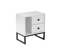 Nordure Glimmer Mesilla de Noche Blanco y Negro