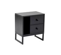 Nordure Glimmer Mesilla de Noche Madera Negro y Negro