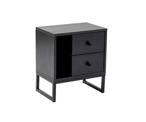 Nordure Glimmer Mesilla de Noche Madera Negro y Negro