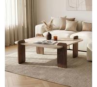 Nordure Marais Mesa de Centro Travertino y Venezia Walnut
