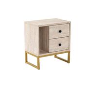Nordure Mesilla de Noche Glimmer Travertino y Oro