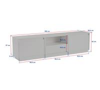 Nordure Vanguard Soporte de TV Madera Negro