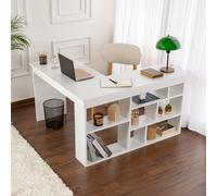 Nordure Vesper Escritorio de Estudio Blanco Natural