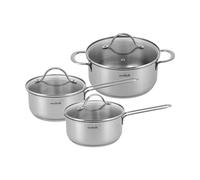 Nordwik Juego de ollas con tapa de vidrio Nordwik 3 piezas