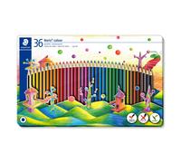 Staedtler Lápices de colores Noris 185 M36 ecológicos caja de metal 36 unidades