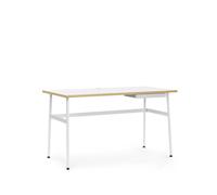 Normann Copenhagen Escritorio Journal Laminado blanco. patas en acero blanco y cajón