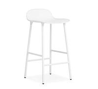 Normann Copenhagen Form - Silla de Bar (77 cm, Acero y plástico), Color Blanco