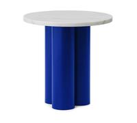 Normann Copenhagen Mesa auxiliar Dit Ø40 cm White Carrara-bright blue