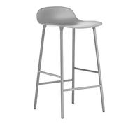 Normann Copenhagen Molde Silla de Bar, Acero y plástico, Gris, 77cm