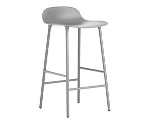 Normann Copenhagen Molde Silla de Bar, Acero y plástico, Gris, 77cm