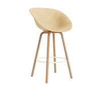 Normann Copenhagen Silla Mat Bar Armchair 75 cm Hemp-beech-cream steel