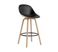 Normann Copenhagen Taburete asiento tapizado Mat Bar Chair 75 cm Ultra 41599-hemp-beech-black steel