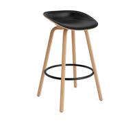Normann Copenhagen Taburete asiento tapizado Mat Barstool 75 cm Ultra 41599-hemp-beech-black steel