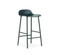 Normann Copenhagen Taburete bar Form bajo Green. patas de acero lacadas en verde